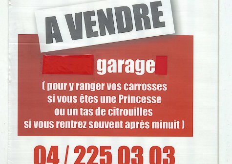 Huy (épicentre): long garage vendre.